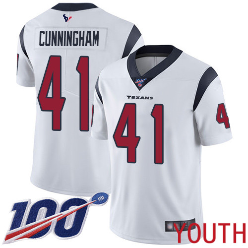 Houston Texans Limited White Youth Zach Cunningham Road Jersey NFL Football #41 100th Season Vapor Untouchable